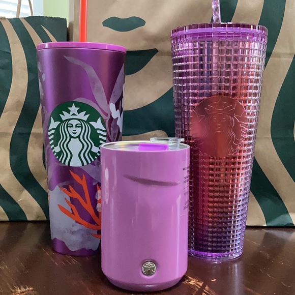 Starbucks Summer Purple/Red Grid Tumbler - Picture 7 of 10